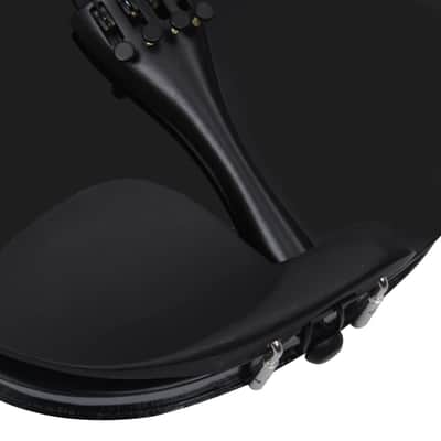 Cxxss Violin Full Set with Bow and Chin Rest Black 4/4-Black image 7