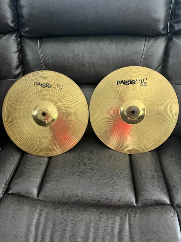 Paiste 14" 302 Hi-Hat Cymbals (Pair) 1993 - 2003 - Traditional image 1