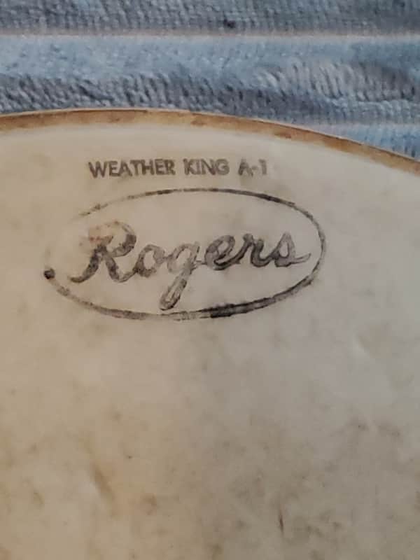 1950s - early 1960s ROGERS 12" inch DRUMHEAD BREAD & BUTTER era B&B Oval Logo Drum Head image 1