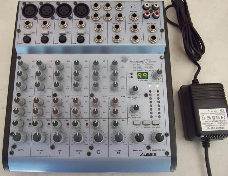 Alesis MultiMix 8 USB 8-Channel PA/ Mic Mixer W/ New Power Supply image 1