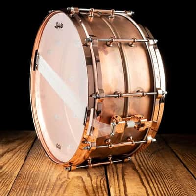 Ludwig LC663TC Copper Phonic 6.5x14" 10-Lug Snare Drum with Tube Lugs 2022 - Present - Raw Copper with Copper Plated Hardware image 5