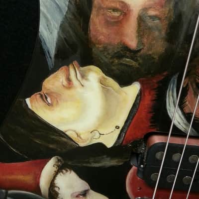 Schecter USA Masterworks #2 NOS 1997 "Christ Carrying the Cross" custom graphic image 2