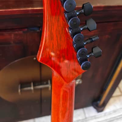 Marchione Uni-Body Neck-Through – Venetian Red – 2000s Boutique Electric Guitar image 6