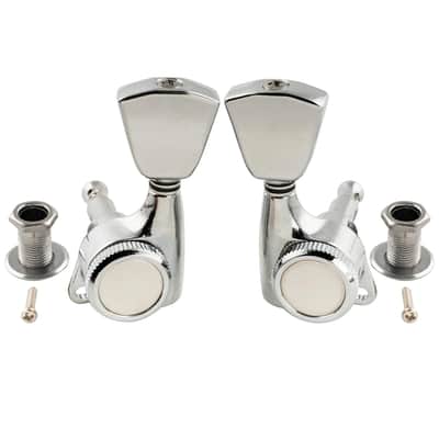 Brio 3x3 Locking Tuners 18:1 Ratio • Full Sealed Locking Machine Heads - Chrome image 6