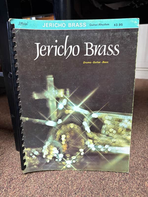 Vintage Jericho Brass Music Book For Drums, Guitar, & Bass image 1