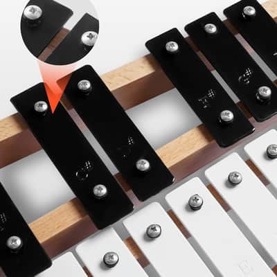 Glockenspiel Xylophone, 27 Notes, Professional Xylophone Percussion Instrument, with Metal Keys, Includes 4 Mallets, Carrying Bag, Beginner Musical Instrument for Adults and Kids Music Teaching image 3