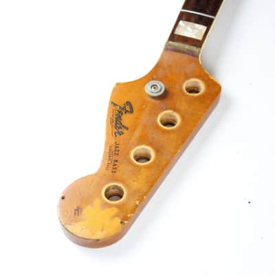1966 Vintage Fender Jazz Bass Neck Rosewood Fretboard All Original 1960's Guitar image 12