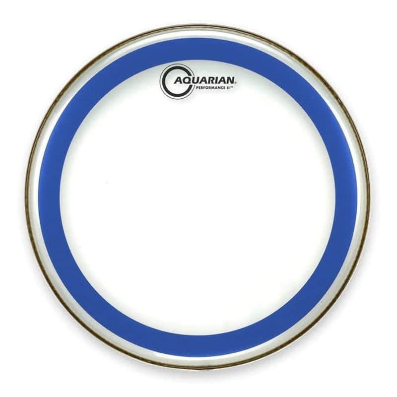 Aquarian Performance II Clear Drumhead 16" w/Blue Ring image 1