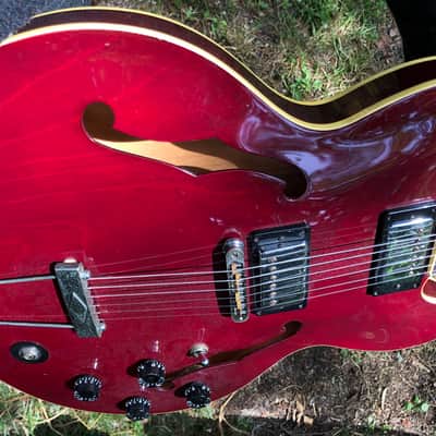 Matsumoku Laguna Set Neck design 1970's-80's - dark red image 3