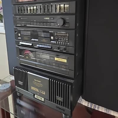 System Sharp 7700 Rare Vintage Set Cassette Deck+Tuner+CD+Amplifier+Sound Japan image 16