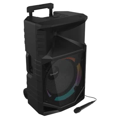 Gemini Sound GXP-T1500 All-Weather Portable Bluetooth PA Speaker System with RGB LED Party Lighting, 15" Woofer, Mic/Guitar Inputs, USB/FM Radio, Wireless Stereo Link, IPX4 Rating image 1