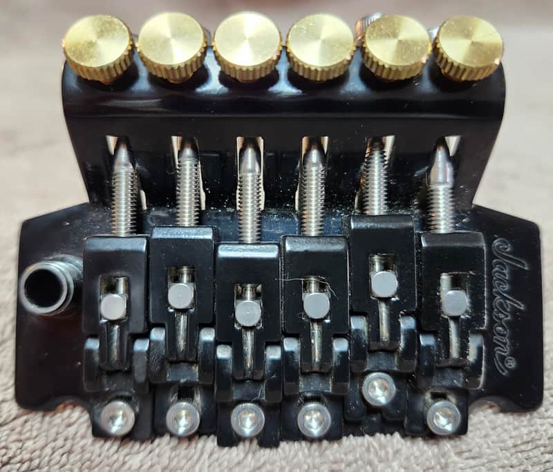 Jackson JT-580 Licensed Floyd Rose Tremolo w/ Stainless Steel & Brass Upgrades - Black image 1