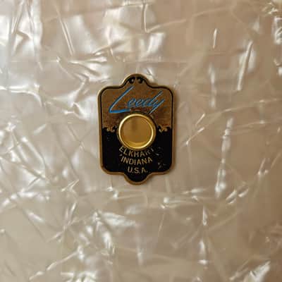 Leedy 20x14" 3-ply Bass Drum - White Marine Pearl - Nickel Hardware 1950 image 4