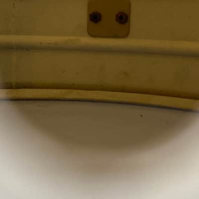 Leedy - 14x5" 8-Lug Multi-Model Snare Drum - White Lacquered Brass with Gold Hardware. 1920s image 3