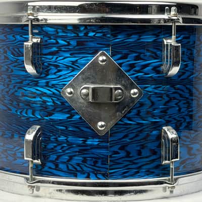 Leedy 20/13/16/18" Vintage 60's Drum Set - Blue Agate Partial Rewrap image 13