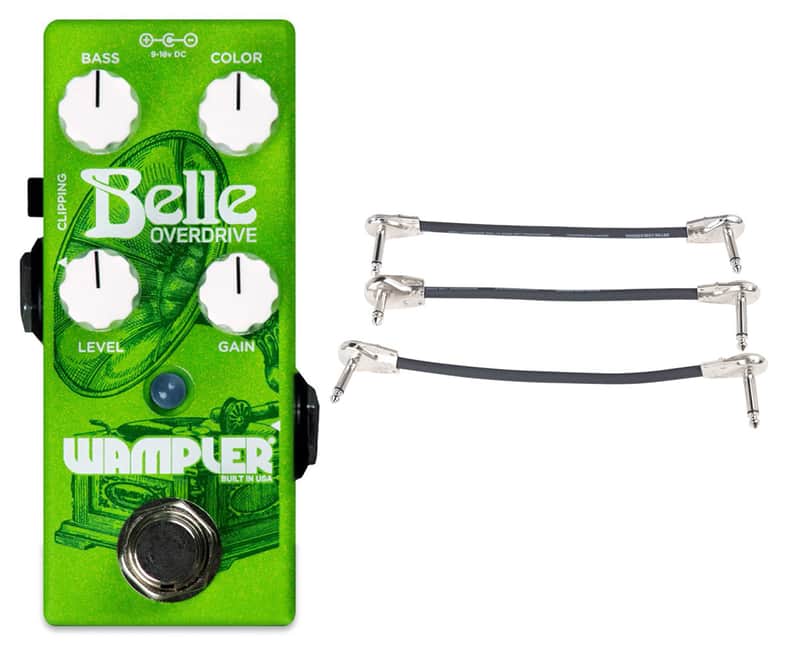 Wampler Belle Overdrive Pedal + Gator Patch Cable 3 Pack image 1