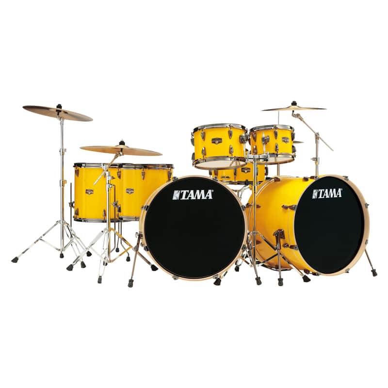 Tama Imperialstar 7-Piece Complete Kit w/ Double 22" Kick - Electric Yellow image 1