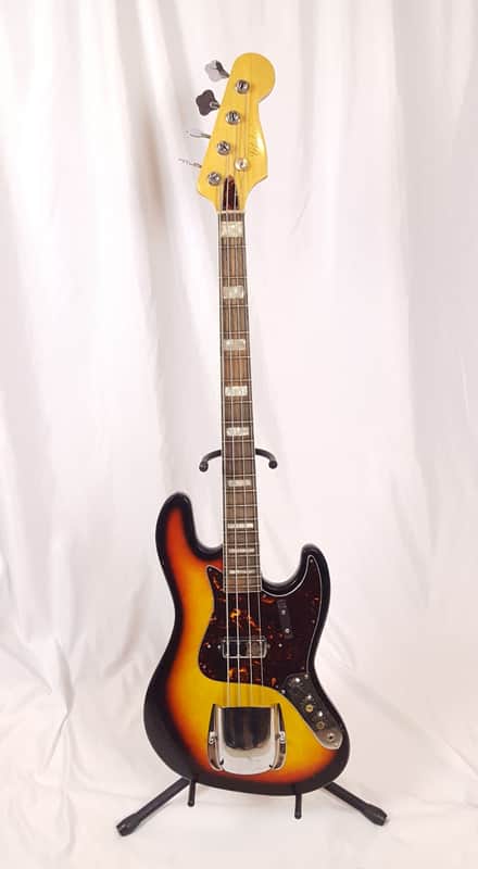 Global Jazz Bass Copy ST85BS 1970s Sunburst image 1