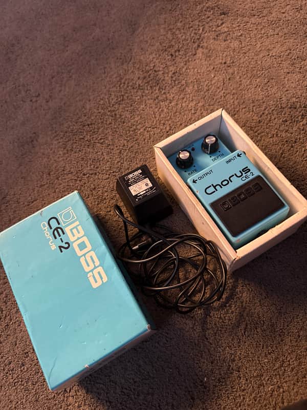Boss CE-2 Chorus (Green Label) 1984 - 1988 W/ Original Box & Power Supply image 1