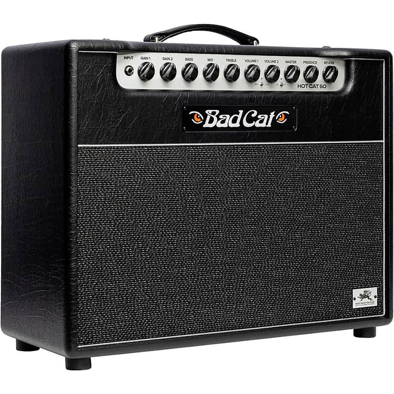 Bad Cat Mod Shop Hot Cat 50 1x12 Guitar Combo Amp - Regular Black