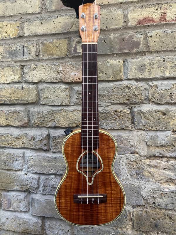 Leilani Hawaiian Koa Concert Ukelele Electric c2010 - Natural image 1