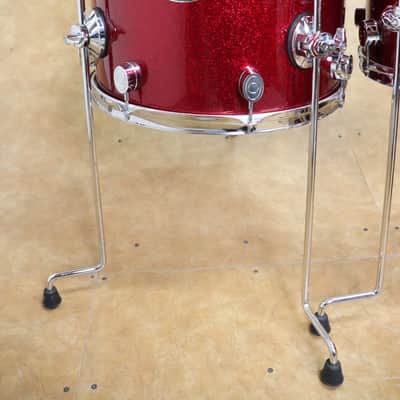 PDP 5pc CX Drum Set Shell Pack Red Sparkle 24 16 14 13 14 image 5