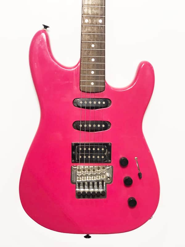 Squier Stratocaster HSS Floyd Rose Trem 80's Hot Pink 88-89 SN