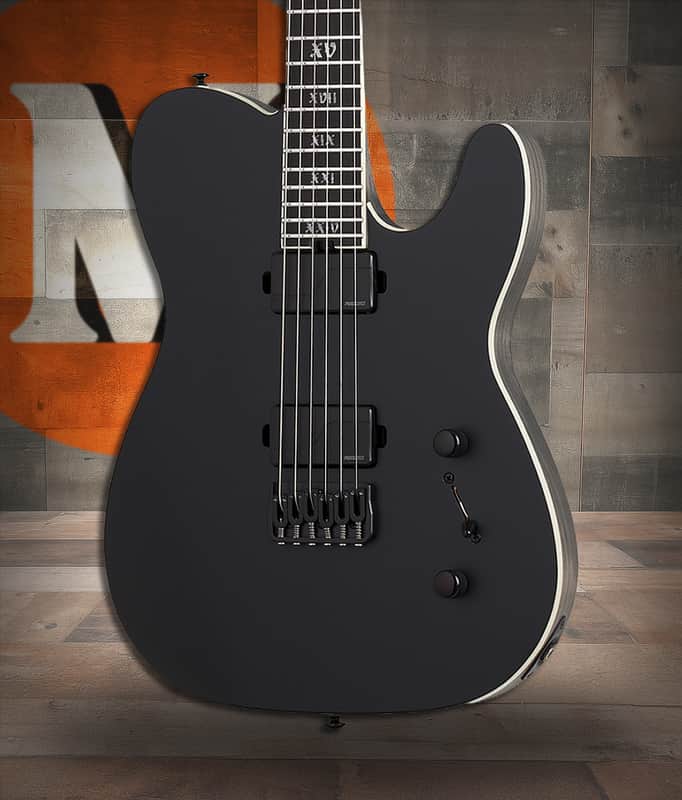 Schecter PT SLS Elite Evil Twin - Satin Black (1342) image 1