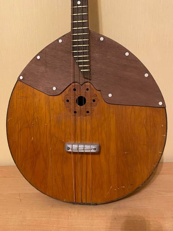Domra Bass USSR Soviet Folk Instrument Ukrainian Vintage image 1