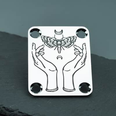 Guitar Neck Plate, 4-Holes Stainless Steel Electric Guitar Bass Neck Joint Plate NeckPlate Replacement Part (GN004, Chrome) image 4