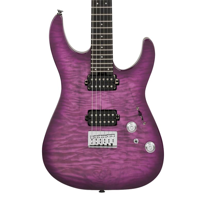 Charvel Pro-Mod Plus Dinky DK24 HH HT E QM Electric Guitar - Violet Radiance image 1