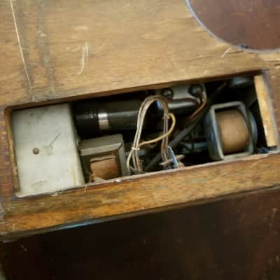 Sound Scriber Rare Vintage Record Cutting Lathe small tube amp Soundscriber 1930s-1940s - stained wood image 13