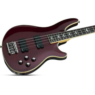 Schecter Omen Extreme-4 String Bass Guitar Rosewood Fretboard Black Cherry imagen 3