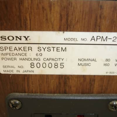 Vintage Sony APM-22ES Speaker (PAIR) TESTED & SOUND AMAZING | Reverb