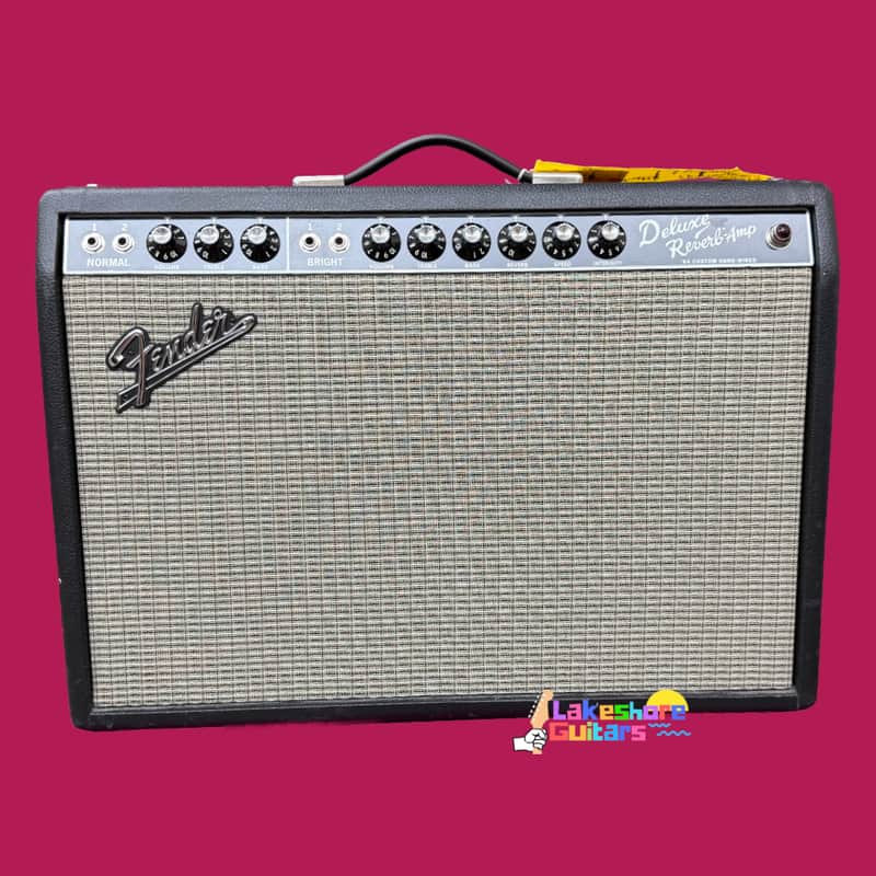 Fender '64 Custom Deluxe Reverb-Amp 2-Channel 20-Watt 1x12" Guitar Combo 2017 - Present - Black image 1
