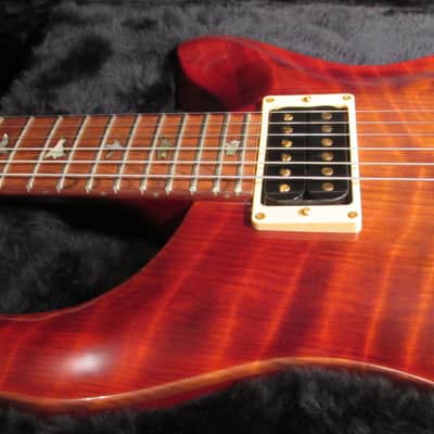 PRS Limited Edition 1990 Amber Burst Signed Headstock Redwood Top Semi Hollow NM OHSC image 3
