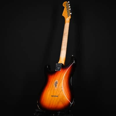Fender Custom Shop Limited Edition Red Hot Hard Tail Stratocaster Heavy Relic- Faded Aged Chocolate 3 Tone Sunburst 2024 (CZ581284) image 15