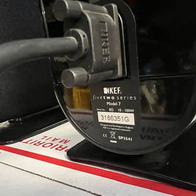Pair Of KEF Model 7 Main / Stereo Speakers Used with Speaker Wire tested black image 14