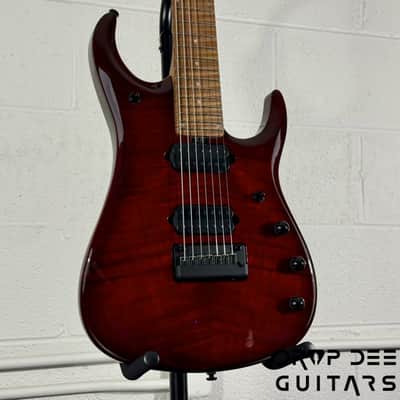 Ernie Ball Music Man JP15-7 7-String Electric Guitar w/ Case - Red Tide image 3