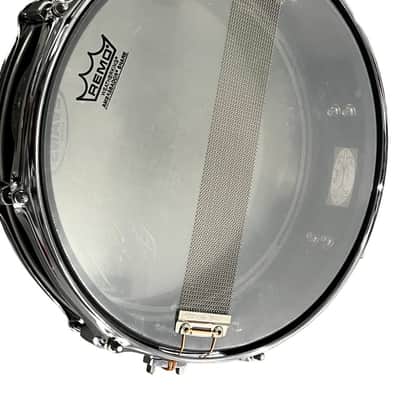 Pearl S1330B/C103 13x3" Steel Piccolo Snare Drum 2010s - Piano Black image 5