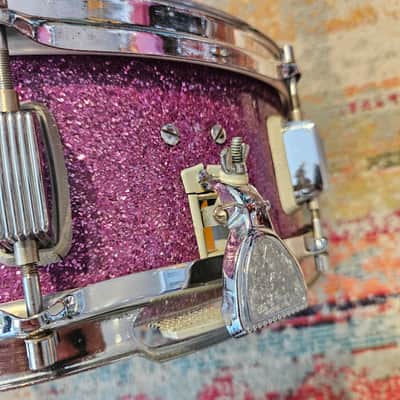 Trixon 14x5" Purple Sparkle Snare Drum 1960s image 8
