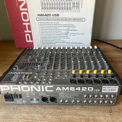 Phonic Am642d 6-mic/line 4-st 2-group Mixer with Digital Efx with box image 5