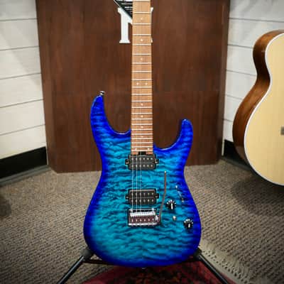 Charvel PRO-MOD DK24 HH 2PT CM QM 2025 - Chlorine Burst image 1