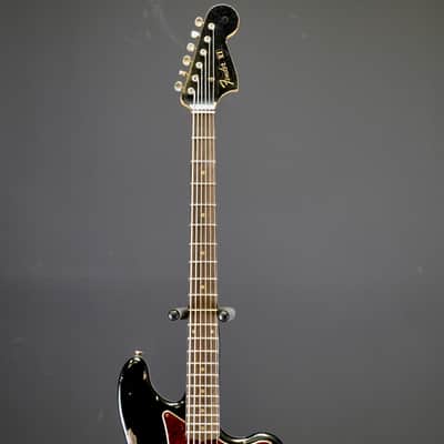 Fender Custom Shop Bass VI Heavy Relic Black // 3 Tone Sunburst image 4