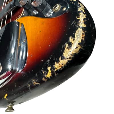 Fender Custom Shop Time Machine Heavy Relic 1961 Jazz Bass, Faded Bleached 3 Tone Sunburst /Rosewood SIMILAR ON ORDER ETA Dec. 2026 image 7