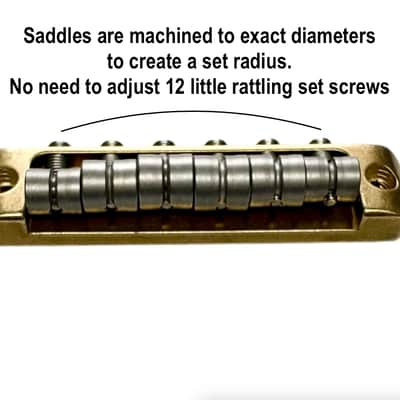 Bensonite Jazzmaster Bridge V2 - Nickel Plated Brass - 7.25'' radius image 8