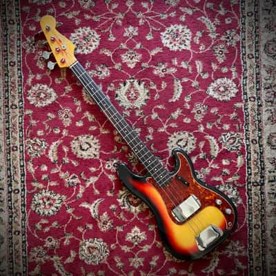 1963 Fender Precision Bass with Rosewood Fretboard - Sunburst Finish image 1