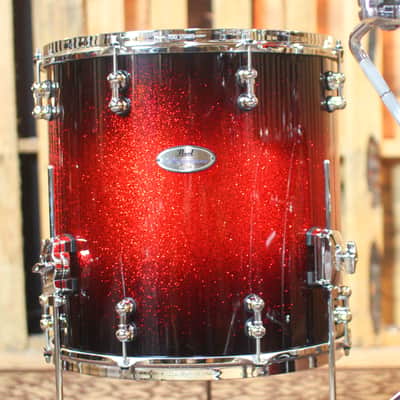 Pearl Reference Pure Scarlet Sparkle Burst Lacquer Drum Set - 22, 10, 12, 16 image 6