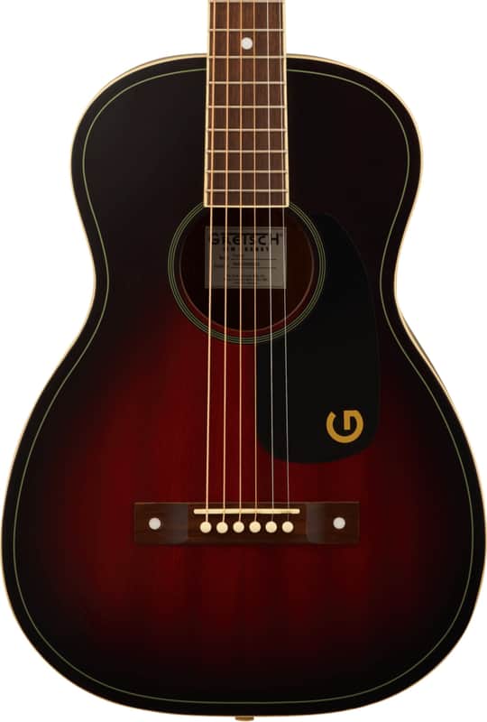 Gretsch Jim Dandy Parlor Acoustic Guitar, Sapele Top, Deep Cherry Burst image 1