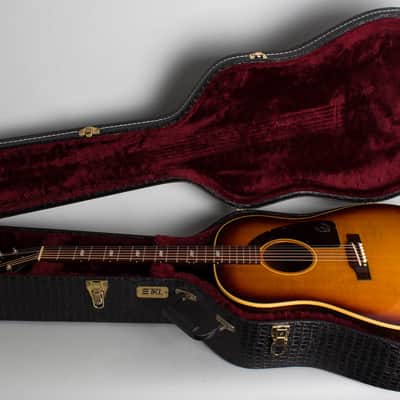 Epiphone FT-79 Texan Flat Top Acoustic Guitar (1959), ser. #A-2499, black tolex hard shell case. image 10
